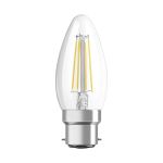 Osram Classic LED B22d Kaars Filament Helder 4W 470lm - 827 Zeer Warm Wit | Vervangt 40W Osram Classic LED B22d Kaars Filament Helder 4W 470lm - 827 Zeer Warm Wit | Vervangt 40W