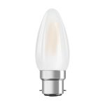Osram LED B22D Kaars Filament Mat 4W 470lm - 827 Zeer Warm Wit | Vervangt 40W Osram LED B22D Kaars Filament Mat 4W 470lm - 827 Zeer Warm Wit | Vervangt 40W