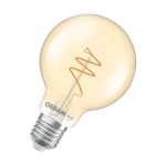 Osram Vintage 1906 LED E27 Globe Filament Twist Goud 4.9W 470lm - 927 Zeer Warm Wit | Beste Kleurweergave - Dimbaar - Vervangt 40W Osram Vintage 1906 LED E27 Globe Filament Twist Goud 4.9W 470lm - 927 Zeer Warm Wit | Beste Kleurweergave - Dimbaar - Vervangt 40W