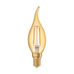 Ledvance Vintage 1906 LED E14 Kaars Goud 1.5W 120lm - 824 Zeer Warm Wit | Vervangt 15W Ledvance Vintage 1906 LED E14 Kaars Goud 1.5W 120lm - 824 Zeer Warm Wit | Vervangt 15W