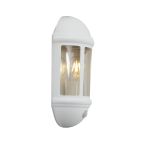 Ansell LED Wandlamp Latina Halve Lantaarn Wit - Geschikt voor E27 tot 42W | IP65 - Bewegings- en lichtsensor Ansell LED Wandlamp Latina Halve Lantaarn Wit - Geschikt voor E27 tot 42W | IP65 - Bewegings- en lichtsensor