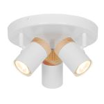 D'Lite Spot Beitem Metaal Mat Wit FSC Hout | Geschikt Voor 3x GU10 D'Lite Spot Beitem Metaal Mat Wit FSC Hout | Geschikt Voor 3x GU10