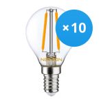 Voordeelpak 10x Noxion Lucent LED E14 Kogel Filament Helder 4.5W 470lm - 827 Zeer Warm Wit | Vervangt 40W Voordeelpak 10x Noxion Lucent LED E14 Kogel Filament Helder 4.5W 470lm - 827 Zeer Warm Wit | Vervangt 40W