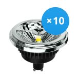 Voordeelpak 10x Noxion Lucent LED Spot GU10 AR111 12W 600lm 40D - 930 Warm Wit | Beste Kleurweergave - Dimbaar - Vervangt 50W Voordeelpak 10x Noxion Lucent LED Spot GU10 AR111 12W 600lm 40D - 930 Warm Wit | Beste Kleurweergave - Dimbaar - Vervangt 50W