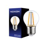 Noxion Lucent Lustre LED E27 Kogel Filament Helder 2.5W 250lm - 827 Zeer Warm Wit - Vervangt 25W Noxion Lucent Lustre LED E27 Kogel Filament Helder 2.5W 250lm - 827 Zeer Warm Wit - Vervangt 25W