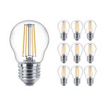 Voordeelpak 10x Philips Corepro LED Lustre E27 Kogel Filament Helder 4.3W 470lm - 827 Zeer Warm Wit | Vervangt 40W Voordeelpak 10x Philips Corepro LED Lustre E27 Kogel Filament Helder 4.3W 470lm - 827 Zeer Warm Wit | Vervangt 40W