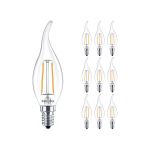 Voordeelpak 10x Philips Corepro LED Kaars E14 Gebogen-tip Filament Helder 2W 250lm - 827 Zeer Warm Wit | Vervangt 25W Voordeelpak 10x Philips Corepro LED Kaars E14 Gebogen-tip Filament Helder 2W 250lm - 827 Zeer Warm Wit | Vervangt 25W
