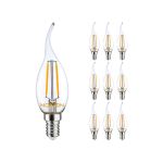 Voordeelpak 10x Noxion Lucent LED Filament Kaars 2.5W 827 BA35 E14 Helder |  Zeer Warm Wit - Vervangt 25W Voordeelpak 10x Noxion Lucent LED Filament Kaars 2.5W 827 BA35 E14 Helder |  Zeer Warm Wit - Vervangt 25W