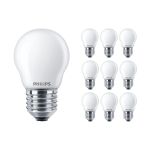 Voordeelpak 10x Philips Corepro LED Lustre E27 Kogel Mat 4.3W 470lm - 827 Zeer Warm Wit | Vervangt 40W Voordeelpak 10x Philips Corepro LED Lustre E27 Kogel Mat 4.3W 470lm - 827 Zeer Warm Wit | Vervangt 40W
