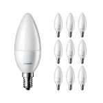 Voordeelpak 10x Philips Corepro LED Kaars E14 Mat 5W 470lm - 827 Zeer Warm Wit | Vervangt 40W Voordeelpak 10x Philips Corepro LED Kaars E14 Mat 5W 470lm - 827 Zeer Warm Wit | Vervangt 40W