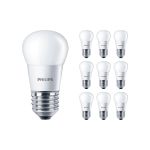 Voordeelpak 10x Philips Corepro LED Lustre E27 Kogel Mat 5W 470lm - 827 Zeer Warm Wit | Vervangt 40W Voordeelpak 10x Philips Corepro LED Lustre E27 Kogel Mat 5W 470lm - 827 Zeer Warm Wit | Vervangt 40W