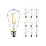 Voordeelpak 10x Noxion Lucent LEDbulb E27 ST64 Edison filament Helder 4W - 827 Zeer Warm Wit | Vervangt 40W  Voordeelpak 10x Noxion Lucent LEDbulb E27 ST64 Edison filament Helder 4W - 827 Zeer Warm Wit | Vervangt 40W