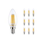 Voordeelpak 10x Noxion Lucent LED Filament Kaars 4.5W 827 B35 E14 Helder | Zeer Warm Wit - Vervangt 40W Voordeelpak 10x Noxion Lucent LED Filament Kaars 4.5W 827 B35 E14 Helder | Zeer Warm Wit - Vervangt 40W