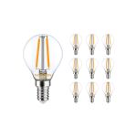 Voordeelpak 10x Noxion Lucent Lustre LED E14 Kogel Filament Helder 2.5W 250lm - 822-827 Dim To Warm | Dimbaar - Vervangt 25W Voordeelpak 10x Noxion Lucent Lustre LED E14 Kogel Filament Helder 2.5W 250lm - 822-827 Dim To Warm | Dimbaar - Vervangt 25W