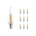 Voordeelpak 10x Noxion Lucent LED Filament Kaars 4.5W 827 BA35 E14 Helder | Dimbaar - Zeer Warm Wit - Vervangt 40W Voordeelpak 10x Noxion Lucent LED Filament Kaars 4.5W 827 BA35 E14 Helder | Dimbaar - Zeer Warm Wit - Vervangt 40W