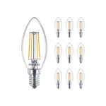 Voordeelpak 10x Philips MASTER Value LED Kaars E14 Filament Helder 3.4W 470lm - 927 Zeer Warm Wit | Beste Kleurweergave - Dimbaar - Vervangt 25W Voordeelpak 10x Philips MASTER Value LED Kaars E14 Filament Helder 3.4W 470lm - 927 Zeer Warm Wit | Beste Kleurweergave - Dimbaar - Vervangt 25W