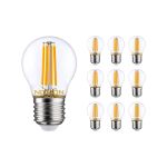 Voordeelpak 10x Noxion Lucent LED E27 Kogel Filament Helder 4.5W 470lm - 927 Zeer Warm Wit | Beste Kleurweergave - Vervangt 40W Voordeelpak 10x Noxion Lucent LED E27 Kogel Filament Helder 4.5W 470lm - 927 Zeer Warm Wit | Beste Kleurweergave - Vervangt 40W