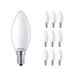 Voordeelpak 10x Philips Corepro LED Kaars E14 Mat 4.3W 470lm - 827 Zeer Warm Wit | Vervangt 40W Voordeelpak 10x Philips Corepro LED Kaars E14 Mat 4.3W 470lm - 827 Zeer Warm Wit | Vervangt 40W