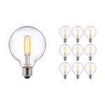 Voordeelpak 10x Noxion Pro Classic LED E27 Globe Filament Helder 95mm 8W 806lm - 827 Zeer Warm Wit | Dimbaar - Vervangt 60W Voordeelpak 10x Noxion Pro Classic LED E27 Globe Filament Helder 95mm 8W 806lm - 827 Zeer Warm Wit | Dimbaar - Vervangt 60W