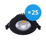 Voordeelpak 25x Noxion LED Kantelbaar Slim Spot Zwart Rond 6W 550lm 60D - 927 Zeer Warm Wit | 85mm - IP54 - Dimbaar - Beste Kleurweergave Voordeelpak 25x Noxion LED Kantelbaar Slim Spot Zwart Rond 6W 550lm 60D - 927 Zeer Warm Wit | 85mm - IP54 - Dimbaar - Beste Kleurweergave