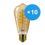 Voordeelpak 10x Philips MASTER Value LED Lamp E27 Edison Filament Goud 4W 250lm - 818 Zeer Warm Wit | Dimbaar - Vervangt 25W Voordeelpak 10x Philips MASTER Value LED Lamp E27 Edison Filament Goud 4W 250lm - 818 Zeer Warm Wit | Dimbaar - Vervangt 25W