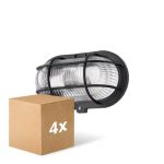 Voordeelpak 4x D'Lite Wandlamp Ecco Zwart Ovaal | IP44 - Geschikt voor 1x E27 Voordeelpak 4x D'Lite Wandlamp Ecco Zwart Ovaal | IP44 - Geschikt voor 1x E27
