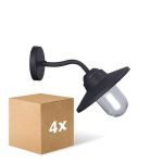 Voordeelpak 4x D'Lite Wandlamp Ember Zwart | IP54 - Geschikt voor 1x E27 Voordeelpak 4x D'Lite Wandlamp Ember Zwart | IP54 - Geschikt voor 1x E27