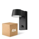 Voordeelpak 4x D'Lite Wandlamp Lira Zwart 7W 600lm 830 Warm Wit | IP54 - Bewegingssensor Voordeelpak 4x D'Lite Wandlamp Lira Zwart 7W 600lm 830 Warm Wit | IP54 - Bewegingssensor