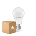 Voordeelpak 6x Ledvance Performance LED Lamp B22d Peer Mat 8.5W 806lm - 827 Zeer Warm Wit|Vervangt 60W Voordeelpak 6x Ledvance Performance LED Lamp B22d Peer Mat 8.5W 806lm - 827 Zeer Warm Wit|Vervangt 60W