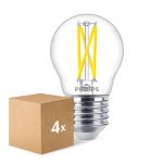 Voordeelpak 4x Philips MASTER LED Lustre E27 Kogel Filament Helder 2.5W 340lm - 922-927 Dim To Warm | Beste Kleurweergave - Dimbaar - Vervangt 25W Voordeelpak 4x Philips MASTER LED Lustre E27 Kogel Filament Helder 2.5W 340lm - 922-927 Dim To Warm | Beste Kleurweergave - Dimbaar - Vervangt 25W