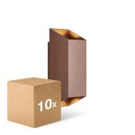 Voordeelpak 10x Nordlux Nico Wandlamp Aluminium Roestig Up & Down | Geschikt voor 2x GU10 Voordeelpak 10x Nordlux Nico Wandlamp Aluminium Roestig Up & Down | Geschikt voor 2x GU10