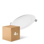 Voordeelpak 4x Ledvance LED Downlight Slim Rond DN155 12W 1020lm 120D - 830 Warm Wit | 169mm  Voordeelpak 4x Ledvance LED Downlight Slim Rond DN155 12W 1020lm 120D - 830 Warm Wit | 169mm