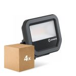 Voordeelpak 4x Ledvance LED Breedstraler Aluminium Zwart 8W 1100lm 100D - 830 Warm Wit | IP66 - Symmetrisch Voordeelpak 4x Ledvance LED Breedstraler Aluminium Zwart 8W 1100lm 100D - 830 Warm Wit | IP66 - Symmetrisch