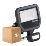 Voordeelpak 4x Ledvance LED Breedstraler Aluminium Zwart 17W 2400lm 100D - 840 Koel Wit | IP65 - Bewegings- en Lichtsensor - Symmetrisch Voordeelpak 4x Ledvance LED Breedstraler Aluminium Zwart 17W 2400lm 100D - 840 Koel Wit | IP65 - Bewegings- en Lichtsensor - Symmetrisch