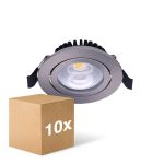 Voordeelpak 10x Noxion LED Kantelbaar Slim Spot Zilver Rond 6W 550lm 60D - 927 Zeer Warm Wit | 85mm - IP54 - Dimbaar - Beste Kleurweergave Voordeelpak 10x Noxion LED Kantelbaar Slim Spot Zilver Rond 6W 550lm 60D - 927 Zeer Warm Wit | 85mm - IP54 - Dimbaar - Beste Kleurweergave