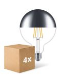 Voordeelpak 4x Philips Classic LED Globe E27 Filament Spiegel Helder 120mm 7.2W 650lm - 827 Zeer Warm Wit | Dimbaar - Vervangt 60W Voordeelpak 4x Philips Classic LED Globe E27 Filament Spiegel Helder 120mm 7.2W 650lm - 827 Zeer Warm Wit | Dimbaar - Vervangt 60W