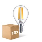 Voordeelpak 10x Philips Corepro LED Lustre E14 Kogel Filament Helder 6.5W 806lm - 827 Zeer Warm Wit | Vervangt 60W Voordeelpak 10x Philips Corepro LED Lustre E14 Kogel Filament Helder 6.5W 806lm - 827 Zeer Warm Wit | Vervangt 60W