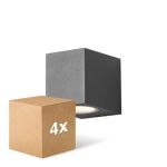 Voordeelpak 4x D'Lite Wandlamp Vrebos Aluminium Zwart | Geschikt voor 1x GU10 Voordeelpak 4x D'Lite Wandlamp Vrebos Aluminium Zwart | Geschikt voor 1x GU10