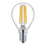 Philips Corepro LED Lustre E14 Kogel Filament Helder 6.5W 806lm - 827 Zeer Warm Wit | Vervangt 60W Philips Corepro LED Lustre E14 Kogel Filament Helder 6.5W 806lm - 827 Zeer Warm Wit | Vervangt 60W