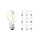 Voordeelpak 10x Ledvance Classic LED E27 Kogel Filament Helder 2.5W 250lm - 827 Zeer Warm Wit | Vervangt 25W