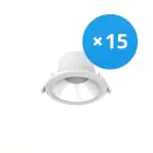 Voordeelpak 15x Noxion LED Downlight Apollo 9W 1100lm 60D - 830 Warm Wit | 145mm - UGR