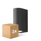 Duopak D'Lite Wandlamp Vossem Aluminium Zwart | Geschikt voor 2x GU10